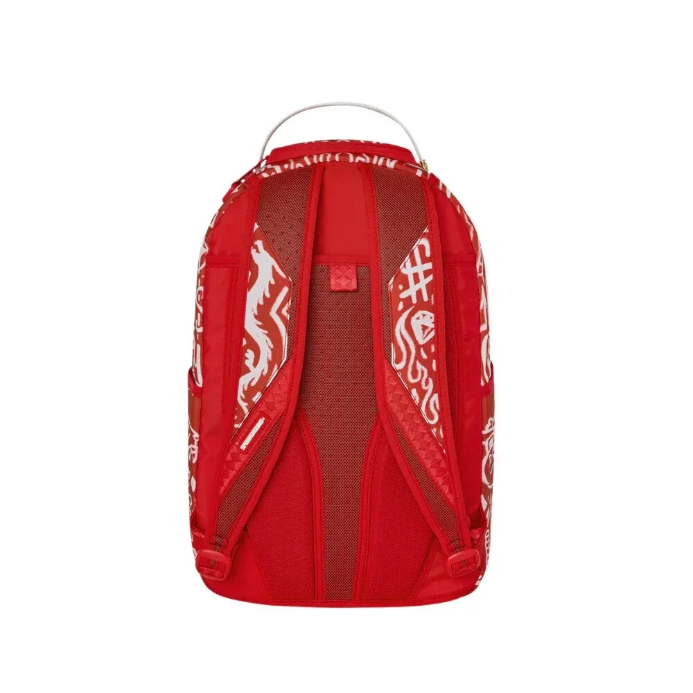 Sprayground Graffiti Wall Red Backpack Unisex Multicolor Shoulder Strap SGB39
